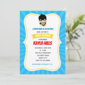 Baby Boy Shower Invitations (Superheld) Blue Kaart (Staand voorkant)