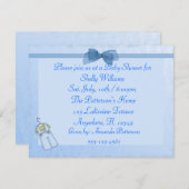 Baby Boy Shower Invite Kaart (Voorkant / Achterkant)