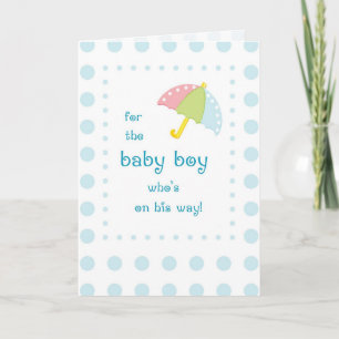 Baby Boy Shower, mbrella met blauwe Stippen
