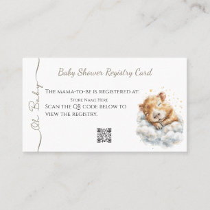 Baby Boy Shower • Registry Card • Capybara Visitekaartje