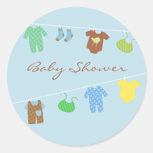 Baby Boy Shower Sticker (Voorkant)
