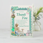 Baby Boy Shower Tweets Bedankkaart (Staand voorkant)