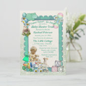 Baby Boy Shower Tweets Invitation (Debout devant)