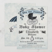  Baby Boy Shower-uitnodiging Kaart (Voorkant / Achterkant)