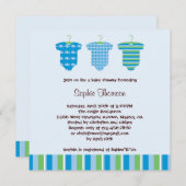 Baby Boy Shower-uitnodiging Kaart (Voorkant / Achterkant)
