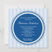 Baby Boy Shower-uitnodiging Kaart (Achterkant)