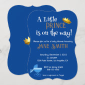 Baby Boy Shower-uitnodiging Kaart (Voorkant / Achterkant)