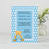 Baby Boy Shower-uitnodiging Kaart (Staand voorkant)