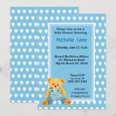 Baby Boy Shower-uitnodiging Kaart (Voorkant / Achterkant)