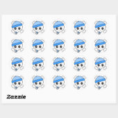 Baby Boy Skully Ronde Sticker (Vel)