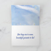 Baby Boy Soft Daisies Watercolor Carte Cadeau (Intérieur)
