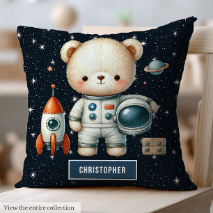 Baby Boy Space Pillow met aangepaste naam Teddy Be Kussen