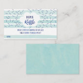 Baby Boy Sprinkle Luier Raffle Kaarten - Blauw (Voorkant / Achterkant)