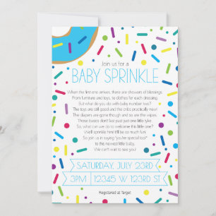 Baby Boy Sprinkle Uitnodiging