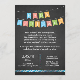 Baby Boy Sprinkle Uitnodiging