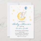 Baby Boy Star Elephant Baby Shower Invitations (Devant)