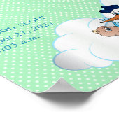 Baby Boy Stork Poster (Hoek)