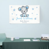 Baby Boy Teddy Banner Bannière Signal Arrière-plan (Salon professionnel)
