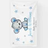 Baby Boy Teddy Banner Bannière Signal Arrière-plan (Vertical)
