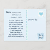 Baby Boy Teddy Bear Baby shower Invitation (Dos)