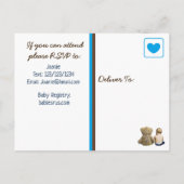 Baby Boy Teddy Bear Baby shower Invitation (Dos)