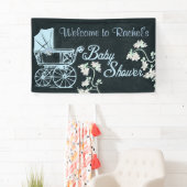 Baby Boy, Transport Bleu, Bannière Baby shower (En situation)
