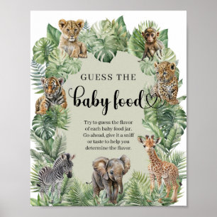 Baby Boy Tropical Oerwoud Safari Het Baby Food spe Poster