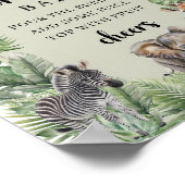 Baby Boy Tropical Oerwoud Safari Mom-osa bar teken Poster (Hoek)