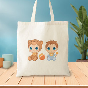 Baby Boy Twins Beer Jumpsuit Tote Bag