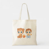 Baby Boy Twins Beer Jumpsuit Tote Bag (Achterkant)