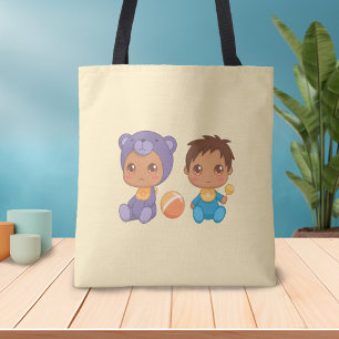 Baby Boy Twins Paars Beer Jumpsuit Yellow Tas