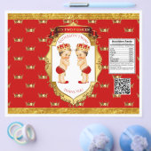 Baby Boy Twins Red Gold Chip Bag Wrapper Flyer (Enkel)