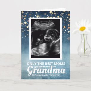 Baby Boy Ultrasound Oma Zwangerschapsaankondiging Kaart