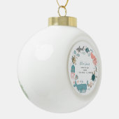 Baby Boy under the Zee Birth Stats Keepomwille Keramische Bal Ornament (Links)