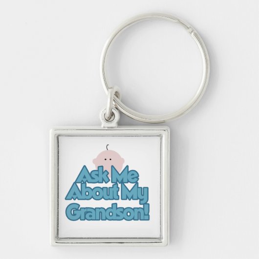 Baby Boy Vraag naar mijn kleinzoon geschenken Sleutelhanger (Voorkant)