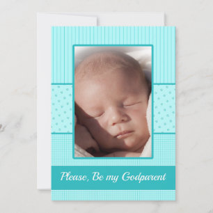 Baby Boy wees mijn peetouder Uitnodiging