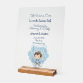 Baby Boy Welkomstbord Acryl Bord (Hoek)