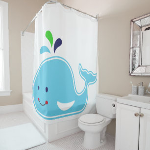Baby Boy Whale Douchegordijn