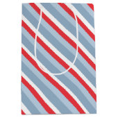 Baby Boy Whimsical Denim Leuke Blauwe Strepen Medium Cadeauzakje (Voorkant)