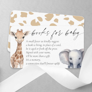 Baby Boy Wild One Safari Dieren Boeken voor Baby Informatiekaartje