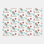 Baby Boy Wrapping Paper Flat Sheet Set van 3 (Voorkant 3)