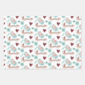 Baby Boy Wrapping Paper Flat Sheet Set van 3 (Voorkant 3)