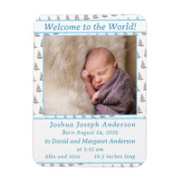Baby Boy Zeilboten Thema Geboorteaankondiging