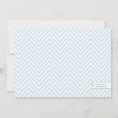 Baby Boy Zigzag Blue 5 Photo Faire-part de naissan (Dos)