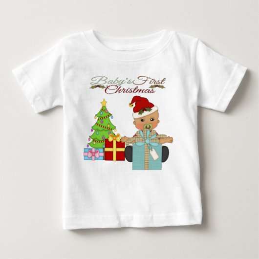 Baby Boy's 1st Christmas Baby T-shirt (Voorkant)