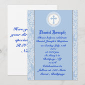 Baby Boys Baptism/Christening Kaart (Voorkant / Achterkant)