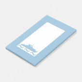 Baby Boy's Blue Boat Post-it® Notes (Schuin)