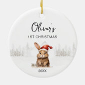 Baby Boy's Eerste Kerst Ornament 2023 modern (Achterkant)