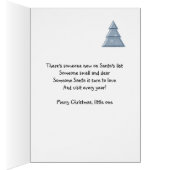 Baby Boy's eerste kerstfeestdag Kaart (Binnen (Rechts))