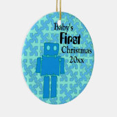 Baby Boy's eerste Kerstmis Keramisch Ornament (Rechts)